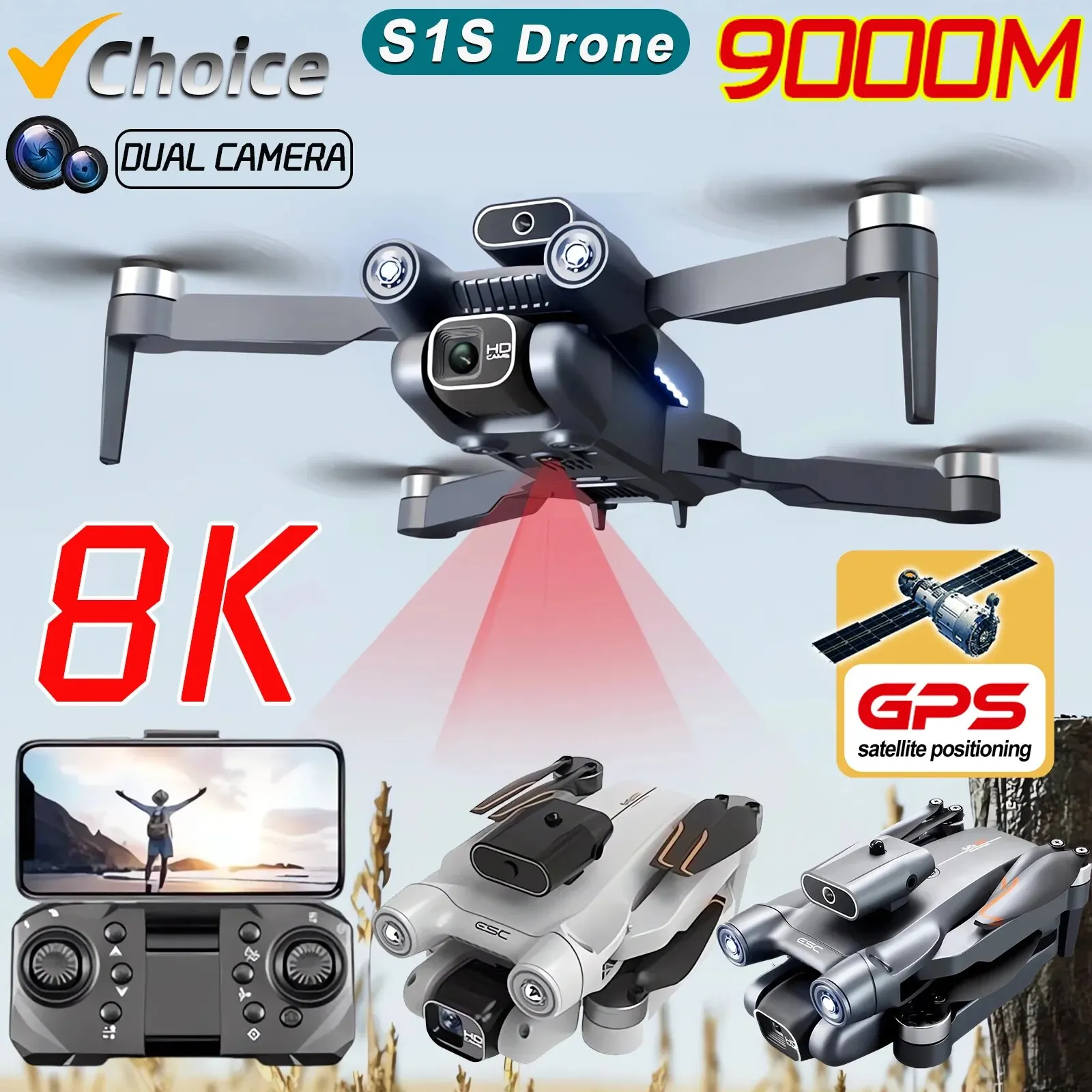 Drone Mapping - S1S Drone kamera GPS 5G 8K