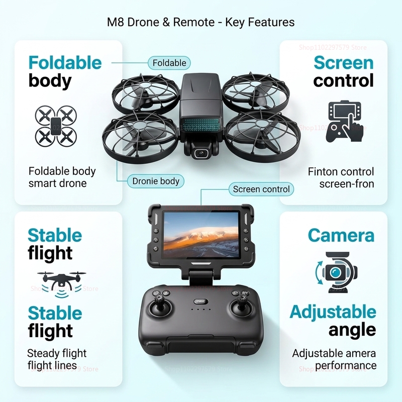 Drone Baru M8 GPS 8K Profesion - Drone Mapping ulasan dan harga