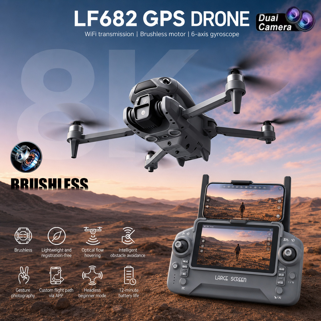 Drone LF682 Baru 8K Kamera Gan - Drone Mapping ulasan dan harga